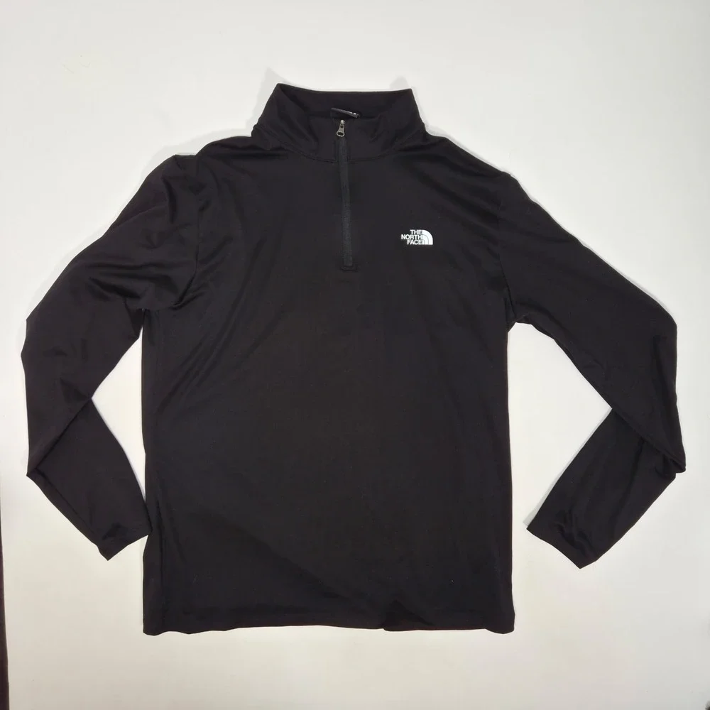 The North Face Shirt Mens Med Black 1/4 Zip Mock Neck Pullover Activewear Top